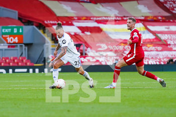 2020-09-12 - Leeds United midfielder Kalvin Phillips (23) and Liverpool midfielder Jordan Henderson (14) in action during the English championship Premier League football match between Liverpool and Leeds United on September 12, 2020 at Anfield in Liverpool, England - Photo Malcolm Bryce / ProSportsImages / DPPI - LIVERPOOL VS LEEDS UNITED - ENGLISH PREMIER LEAGUE - SOCCER