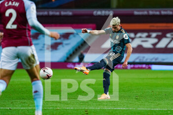 2020-10-23 - Leeds United defender Gjanni Alioski (10) takes a shot during the English championship Premier League football match between Aston Villa and Leeds United on October 23, 2020 at Villa Park in Birmingham, England - Photo Malcolm Bryce / ProSportsImages / DPPI - ASTON VILLA VS LEEDS UNITED - ENGLISH PREMIER LEAGUE - SOCCER
