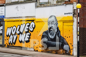2020-10-25 - Wall art outside the Molineux Stadium ahead of the English championship Premier League football match between Wolverhampton Wanderers and Newcastle United on October 25, 2020 at Molineux in Wolverhampton, England - Photo Nigel Keene / ProSportsImages / DPPI - WOLVERHAMPTON WANDERERS VS NEWCASTLE UNITED - ENGLISH PREMIER LEAGUE - SOCCER