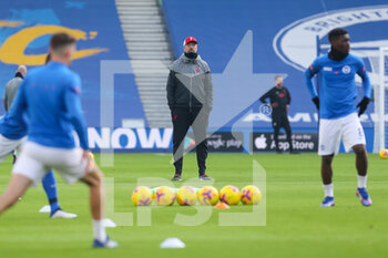 2020-11-28 - Liverpool manager Jurgen Klopp warm up during the English championship, Premier League football match between Brighton and Hove Albion and Liverpool on November 28, 2020 at the American Express Community Stadium in Brighton and Hove, England - Photo Phil Duncan / ProSportsImages / DPPI - BRIGHTON AND HOVE ALBION VS LIVERPOOL - ENGLISH PREMIER LEAGUE - SOCCER