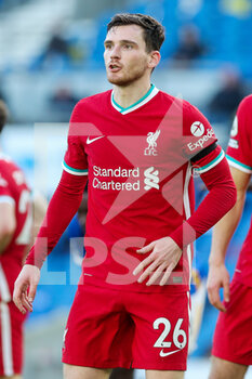2020-11-28 - Liverpool defender Andy Robertson (26) during the English championship, Premier League football match between Brighton and Hove Albion and Liverpool on November 28, 2020 at the American Express Community Stadium in Brighton and Hove, England - Photo Phil Duncan / ProSportsImages / DPPI - BRIGHTON AND HOVE ALBION VS LIVERPOOL - ENGLISH PREMIER LEAGUE - SOCCER