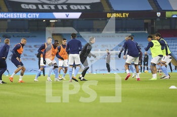 2020-11-28 - Manchester City players warm up during the English championship Premier League football match between Manchester City and Burnley on November 28, 2020 at the Etihad Stadium in Manchester, England - Photo John Potts / ProSportsImages / DPPI - MANCHESTER CITY VS BURNLEY - ENGLISH PREMIER LEAGUE - SOCCER