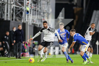 2020-12-16 - Fulham midfielder Ruben Loftus-Cheek (15) battles with Brighton and Hove Albion midfielder Solly March (20) and Brighton and Hove Albion midfielder Leandro Trossard (11) during the English championship Premier League football match between Fulham and Brighton and Hove Albion on December 16, 2020 at Craven Cottage in London, England - Photo Phil Duncan / ProSportsImages / DPPI - FULHAM AND BRIGHTON VS HOVE ALBION - ENGLISH PREMIER LEAGUE - SOCCER