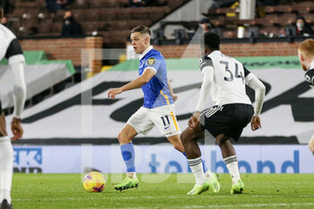 2020-12-16 - Brighton and Hove Albion midfielder Leandro Trossard (11) from Fulham defender Ola Aina (34) during the English championship Premier League football match between Fulham and Brighton and Hove Albion on December 16, 2020 at Craven Cottage in London, England - Photo Phil Duncan / ProSportsImages / DPPI - FULHAM AND BRIGHTON VS HOVE ALBION - ENGLISH PREMIER LEAGUE - SOCCER