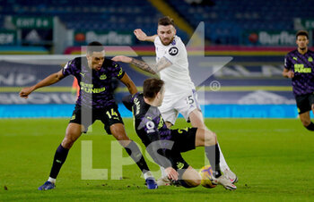 2020-12-16 - Leeds United defender Stuart Dallas (15) and Isaac Hayden, Ryan Fraser of Newcastle during the English championship Premier League football match between Leeds United and Newcastle United on December 16, 2020 at Elland Road in Leeds, England - Photo Simon Davies / ProSportsImages / DPPI - LEEDS UNITED VS NEWCASTLE UNITED - ENGLISH PREMIER LEAGUE - SOCCER