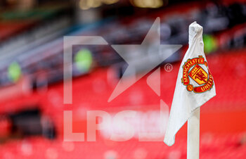 2020-12-20 - Manchester United logo before the English championship Premier League football match between Manchester United and Leeds United on December 20, 2020 at Old Trafford in Manchester, England - Photo Simon Davies / ProSportsImages / DPPI - MANCHESTER UNITED VS LEEDS UNITED - ENGLISH PREMIER LEAGUE - SOCCER