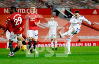2020-12-20 - Leeds United forward Rodrigo Moreno (20) shoots during the English championship Premier League football match between Manchester United and Leeds United on December 20, 2020 at Old Trafford in Manchester, England - Photo Simon Davies / ProSportsImages / DPPI - MANCHESTER UNITED VS LEEDS UNITED - ENGLISH PREMIER LEAGUE - SOCCER