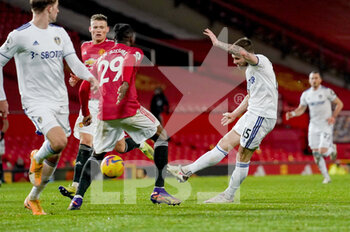 2020-12-20 - Leeds United defender Stuart Dallas (15) scores a goal to make the score 6-2 during the English championship Premier League football match between Manchester United and Leeds United on December 20, 2020 at Old Trafford in Manchester, England - Photo Malcolm Bryce / ProSportsImages / DPPI - MANCHESTER UNITED VS LEEDS UNITED - ENGLISH PREMIER LEAGUE - SOCCER