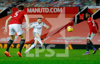 2020-12-20 - Leeds United defender Stuart Dallas (15) scores a goal to make the score 6-2 during the English championship Premier League football match between Manchester United and Leeds United on December 20, 2020 at Old Trafford in Manchester, England - Photo Simon Davies / ProSportsImages / DPPI - MANCHESTER UNITED VS LEEDS UNITED - ENGLISH PREMIER LEAGUE - SOCCER