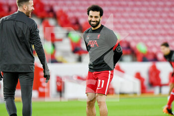 2020-12-27 - Liverpool forward Mohamed Salah (11) warming up during the English championship Premier League football match between Liverpool and West Bromwich Albion on December 27, 2020 at Anfield in Liverpool, England - Photo Malcolm Bryce / ProSportsImages / DPPI - LIVERPOOL VS WEST BROMWICH ALBION - ENGLISH PREMIER LEAGUE - SOCCER