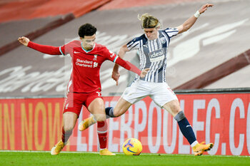 2020-12-27 - Liverpool midfielder Curtis Jones (17) and West Bromwich Albion midfielder Conor Gallagher (18) in action during the English championship Premier League football match between Liverpool and West Bromwich Albion on December 27, 2020 at Anfield in Liverpool, England - Photo Malcolm Bryce / ProSportsImages / DPPI - LIVERPOOL VS WEST BROMWICH ALBION - ENGLISH PREMIER LEAGUE - SOCCER