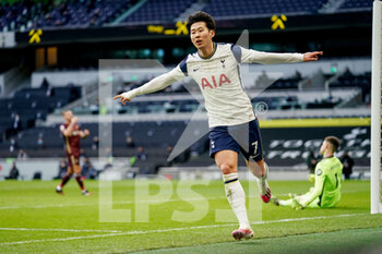 2021-01-02 - Tottenham Hotspur forward Son Heung-Min (7) scores a goal and celebrates to make the score 2-0 during the English championship Premier League football match between Tottenham Hotspur and Leeds United on January 2, 2021 at Tottenham Hotspur Stadium in London, England - Photo Malcolm Bryce / ProSportsImages / DPPI - TOTTENHAM HOTSPUR VS LEEDS UNITED - ENGLISH PREMIER LEAGUE - SOCCER