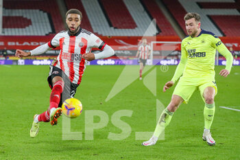 2021-01-12 - Sheffield United defender Jayden Bogle (20) controls the ball during the English championship Premier League football match between Sheffield United and Newcastle United on January 12, 2021 at Bramall Lane in Sheffield, England - Photo kevin Warburton / A Moment in Sport / ProSportsImages / DPPI - SHEFFIELD UNITED VS NEWCASTLE UNITED - ENGLISH PREMIER LEAGUE - SOCCER