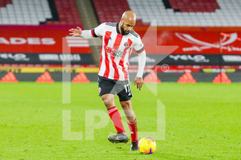 2021-01-12 - Sheffield United forward David McGoldrick during the English championship Premier League football match between Sheffield United and Newcastle United on January 12, 2021 at Bramall Lane in Sheffield, England - Photo kevin Warburton / A Moment in Sport / ProSportsImages / DPPI - SHEFFIELD UNITED VS NEWCASTLE UNITED - ENGLISH PREMIER LEAGUE - SOCCER