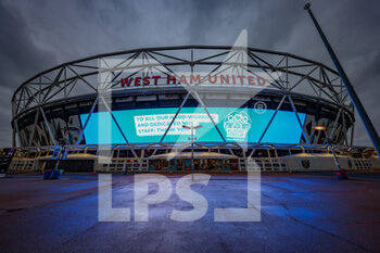 2021-01-19 - General view of the London Stadium ahead of the English championship Premier League football match between West Ham United and West Bromwich Albion on January 19, 2021 at the London Stadium in London, England - Photo Nigel Keene / ProSportsImages / DPPI - WEST HAM UNITED AND WEST BROMWICH ALBION - ENGLISH PREMIER LEAGUE - SOCCER