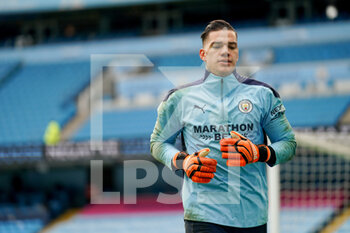 2021-01-30 - Manchester City goalkeeper Ederson (31) warming up during the English championship Premier League football match between Manchester City and Sheffield United on January 30, 2021 at the Etihad Stadium in Manchester, England - Photo Malcolm Bryce / ProSportsImages / DPPI - MANCHESTER CITY AND SHEFFIELD UNITED - ENGLISH PREMIER LEAGUE - SOCCER