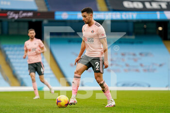 2021-01-30 - Sheffield United defender George Baldock (2) during the English championship Premier League football match between Manchester City and Sheffield United on January 30, 2021 at the Etihad Stadium in Manchester, England - Photo Malcolm Bryce / ProSportsImages / DPPI - MANCHESTER CITY AND SHEFFIELD UNITED - ENGLISH PREMIER LEAGUE - SOCCER