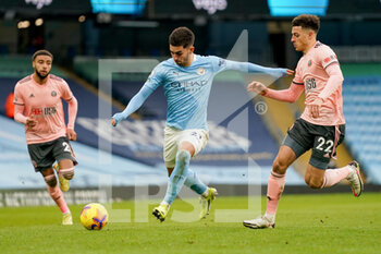2021-01-30 - Manchester City midfielder Ferran Torres (21) and Ethan Ampadu of Sheffield during the English championship Premier League football match between Manchester City and Sheffield United on January 30, 2021 at the Etihad Stadium in Manchester, England - Photo Malcolm Bryce / ProSportsImages / DPPI - MANCHESTER CITY AND SHEFFIELD UNITED - ENGLISH PREMIER LEAGUE - SOCCER