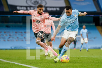 2021-01-30 - Manchester City forward Gabriel Jesus (9) and Sheffield United defender Jayden Bogle (20) in action during the English championship Premier League football match between Manchester City and Sheffield United on January 30, 2021 at the Etihad Stadium in Manchester, England - Photo Malcolm Bryce / ProSportsImages / DPPI - MANCHESTER CITY AND SHEFFIELD UNITED - ENGLISH PREMIER LEAGUE - SOCCER