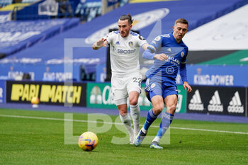 2021-01-31 - Leeds United midfielder Jack Harrison (22) and Leicester City defender Timoty Castagne (27) during the English championship Premier League football match between Leicester City and Leeds United on January 31, 2021 at the King Power Stadium in Leicester, England - Photo Malcolm Bryce / ProSportsImages / DPPI - LEICESTER CITY AND LEEDS UNITED - ENGLISH PREMIER LEAGUE - SOCCER