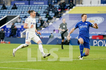 2021-01-31 - Leeds United midfielder Jack Harrison (22) scores a goal and celebrates to make the score 1-3 during the English championship Premier League football match between Leicester City and Leeds United on January 31, 2021 at the King Power Stadium in Leicester, England - Photo Malcolm Bryce / ProSportsImages / DPPI - LEICESTER CITY AND LEEDS UNITED - ENGLISH PREMIER LEAGUE - SOCCER