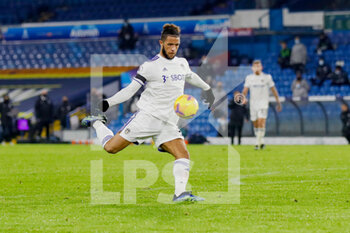 2021-02-03 - Leeds United forward Tyler Roberts (11) takes a shot during the English championship Premier League football match between Leeds United and Everton on February 3, 2021 at Elland Road in Leeds, England - Photo Simon Davies / ProSportsImages / DPPI - LEEDS UNITED AND EVERTON - ENGLISH PREMIER LEAGUE - SOCCER