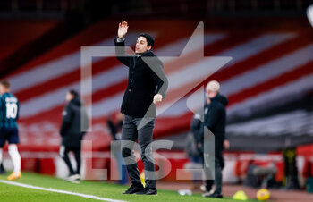 2021-02-14 - Arsenal Manager Mikel Arteta during the English championship Premier League football match between Arsenal and Leeds United on February 14, 2021 at the Emirates Stadium in London, England - Photo Simon Davies / ProSportsImages / DPPI - ARSENAL AND LEEDS UNITED - ENGLISH PREMIER LEAGUE - SOCCER