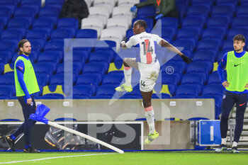 2021-02-22 - Crystal Palace Jean-Philippe Mateta celebrates his goal 0-1 during the English championship Premier League football match between Brighton and Hove Albion and Crystal Palace on February 22, 2021 at the American Express Community Stadium in Brighton and Hove, England - Photo Phil Duncan / ProSportsImages / DPPI - BRIGHTON AND HOVE ALBION AND CRYSTAL PALACE - ENGLISH PREMIER LEAGUE - SOCCER