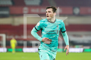 2021-02-28 - Liverpool defender Andy Robertson during the English championship Premier League football match between Sheffield United and Liverpool on February 28, 2021 at Bramall Lane in Sheffield, England - Photo Shaun Conway / ProSportsImages / DPPI - SHEFFIELD UNITED AND LIVERPOOL - ENGLISH PREMIER LEAGUE - SOCCER