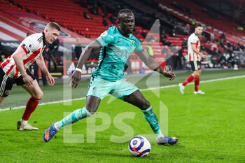 2021-02-28 - Liverpool forward Sadio Mane during the English championship Premier League football match between Sheffield United and Liverpool on February 28, 2021 at Bramall Lane in Sheffield, England - Photo Shaun Conway / ProSportsImages / DPPI - SHEFFIELD UNITED AND LIVERPOOL - ENGLISH PREMIER LEAGUE - SOCCER