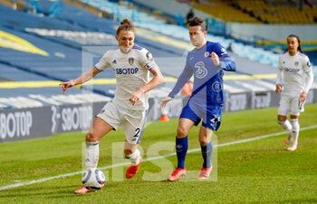 2021-03-13 - Leeds United defender Luke Ayling (2) and Chelsea defender Ben Chilwell (21) during the English championship Premier League football match between Leeds United and Chelsea on March 13, 2021 at Elland Road in Leeds, England - Photo Simon Davies / ProSportsImages / DPPI - LEEDS UNITED AND CHELSEA - ENGLISH PREMIER LEAGUE - SOCCER