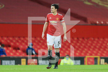 2021-04-04 - Manchester United defender Harry Maguire during the English championship Premier League football match between Manchester United and Brighton and Hove Albion on April 4, 2021 at Old Trafford in Manchester, England - Photo Phil Duncan / ProSportsImages / DPPI - MANCHESTER UNITED VS BRIGHTON AND HOVE ALBION - ENGLISH PREMIER LEAGUE - SOCCER