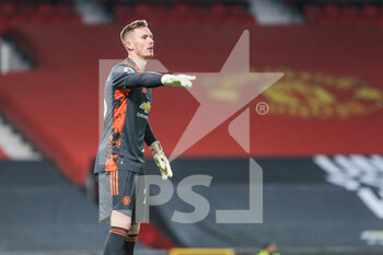 2021-04-04 - Manchester United goalkeeper Dean Henderson during the English championship Premier League football match between Manchester United and Brighton and Hove Albion on April 4, 2021 at Old Trafford in Manchester, England - Photo Phil Duncan / ProSportsImages / DPPI - MANCHESTER UNITED VS BRIGHTON AND HOVE ALBION - ENGLISH PREMIER LEAGUE - SOCCER