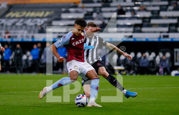 2021-04-12 - Aston Villa forward Ollie Watkins (11) shoots during the English championship Premier League football match between Newcastle United and Aston Villa on March 12, 2021 at St James's Park in Newcastle, England - Photo Simon Davies / ProSportsImages / DPPI - NEWCASTLE UNITED AND ASTON VILLA - ENGLISH PREMIER LEAGUE - SOCCER