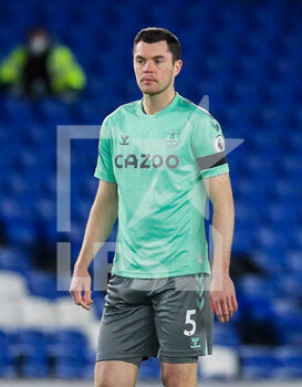 2021-04-13 - Everton defender Michael Keene during the English championship Premier League football match between Brighton and Hove Albion and Everton on April 12, 2021 at the American Express Community Stadium in Brighton and Hove, England - Photo Phil Duncan / ProSportsImages / DPPI - BRIGHTON VS HOVE ALBION AND EVERTON - ENGLISH PREMIER LEAGUE - SOCCER