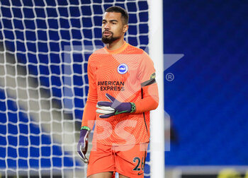 2021-04-13 - Brighton and Hove Albion goalkeeper Robert Sanchez during the English championship Premier League football match between Brighton and Hove Albion and Everton on April 12, 2021 at the American Express Community Stadium in Brighton and Hove, England - Photo Phil Duncan / ProSportsImages / DPPI - BRIGHTON VS HOVE ALBION AND EVERTON - ENGLISH PREMIER LEAGUE - SOCCER