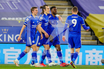 2021-04-26 - Leicester City forward Kelechi Iheanacho (14) celebrates his goal 2-1 during the English championship Premier League football match between Leicester City and Crystal Palace on April 26, 2021 at the King Power Stadium in Leicester, England - Photo Nigel Keene / ProSportsImages / DPPI - LEICESTER CITY VS CRYSTAL PALACE - ENGLISH PREMIER LEAGUE - SOCCER