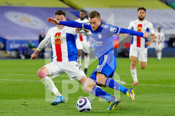 2021-04-26 - Leicester City forward Jamie Vardy (9) shoots towards the goal during the English championship Premier League football match between Leicester City and Crystal Palace on April 26, 2021 at the King Power Stadium in Leicester, England - Photo Nigel Keene / ProSportsImages / DPPI - LEICESTER CITY VS CRYSTAL PALACE - ENGLISH PREMIER LEAGUE - SOCCER