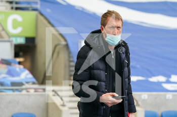 2021-05-01 - Graham Potter of Brighton and Hove Albion (Manager) arrives at the ground at the English championship Premier League football match between Brighton and Hove Albion and Leeds United on May 1, 2021 at the American Express Community Stadium in Brighton and Hove, England - Photo Malcolm Bryce / ProSportsImages / DPPI - BRIGHTON AND HOVE ALBION VS LEEDS UNITED - ENGLISH PREMIER LEAGUE - SOCCER