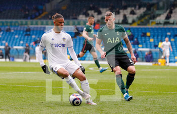 2021-05-08 - Leeds United forward Tyler Roberts (11) and Toby Alderweireld of Tottenham during the English championship Premier League football match between Leeds United and Tottenham Hotspur on May 8, 2021 at Elland Road in Leeds, England - Photo Simon Davies / ProSportsImages / DPPI - LEEDS UNITED VS TOTTENHAM HOTSPUR - ENGLISH PREMIER LEAGUE - SOCCER