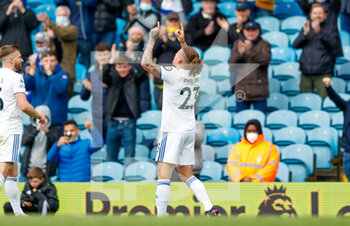 2021-05-23 - Leeds United midfielder Kalvin Phillips (23) scores a goal and celebrates to make the score 2-0 during the English championship Premier League football match between Leeds United and West Bromwich Albion on May 23, 2021 at Elland Road in Leeds, England - Photo Simon Davies / ProSportsImages / DPPI - LEEDS UNITED VS WEST BROMWICH ALBION - ENGLISH PREMIER LEAGUE - SOCCER
