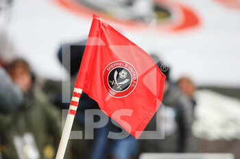 2021-05-23 - Sheffield United corner flag during the English championship Premier League football match between Sheffield United and Burnley on May 23, 2021 at Bramall Lane in Sheffield, England - Photo Jez Tighe / ProSportsImages / DPPI - SHEFFIELD UNITED VS BURNLEY - ENGLISH PREMIER LEAGUE - SOCCER