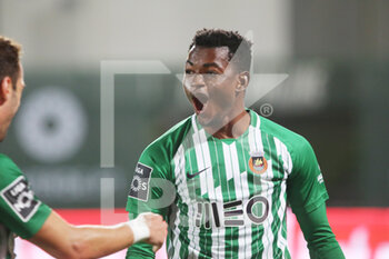 2020-10-01 - Gelson Dala of Rio Ave scores and celebrates his goal during the UEFA Europa League, qualifying play-offs football match between Rio Ave FC and AC Milan on October 1, 2020 at Estadio dos Arcos in Vila do Conde, Portugal - Photo Nuno Guimaraes / ProSportsImages / DPPI - RIO AVE FC VS AC MILAN - UEFA EUROPA LEAGUE - SOCCER