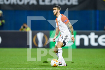 2020-10-22 - Marcos Senesi of Feyenoord during the UEFA Europa League, Group Stage, Group K football match between Dinamo Zagreb and Feyenoord Rotterdam on October 22, 2020 at Maksimir stadium in Zagreb, Croatia - Photo Yannick Verhoeven / Parallax Pictures / Orange Pictures / DPPI - DINAMO ZAGREB VS FEYENOORD ROTTERDAM - UEFA EUROPA LEAGUE - SOCCER