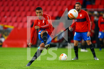 2020-10-22 - Darwin Machis of Granada during warm up before the UEFA Europa League, Group Stage, Group E football match between PSV Eindhoven and Granada CF on October 22, 2020 at Philips Stadion in Eindhoven, Netherlands - Photo Perry van de Leuvert / Orange Pictures / DPPI - PSV EINDHOVEN VS GRANADA CF - UEFA EUROPA LEAGUE - SOCCER
