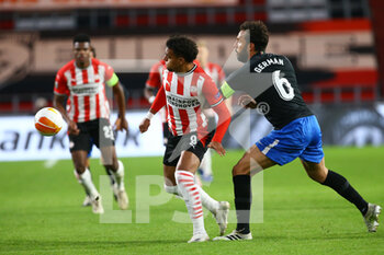 2020-10-22 - Donyell Malen of PSV Eindhoven, German of Granada during the UEFA Europa League, Group Stage, Group E football match between PSV Eindhoven and Granada CF on October 22, 2020 at Philips Stadion in Eindhoven, Netherlands - Photo Perry van de Leuvert / Orange Pictures / DPPI - PSV EINDHOVEN VS GRANADA CF - UEFA EUROPA LEAGUE - SOCCER