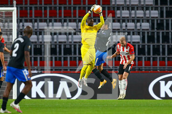 2020-10-22 - Goalkeeper Yvon Mvogo of PSV Eindhoven during the UEFA Europa League, Group Stage, Group E football match between PSV Eindhoven and Granada CF on October 22, 2020 at Philips Stadion in Eindhoven, Netherlands - Photo Perry van de Leuvert / Orange Pictures / DPPI - PSV EINDHOVEN VS GRANADA CF - UEFA EUROPA LEAGUE - SOCCER
