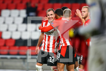 2020-10-22 - Mario Gotze of PSV Eindhoven celebrates his goal during the UEFA Europa League, Group Stage, Group E football match between PSV Eindhoven and Granada CF on October 22, 2020 at Philips Stadion in Eindhoven, Netherlands - Photo Perry van de Leuvert / Orange Pictures / DPPI - PSV EINDHOVEN VS GRANADA CF - UEFA EUROPA LEAGUE - SOCCER