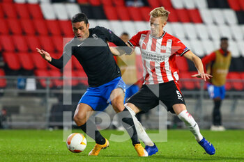 2020-10-22 - Jorge Molina of Granada, Timo Baumgartl of PSV Eindhoven during the UEFA Europa League, Group Stage, Group E football match between PSV Eindhoven and Granada CF on October 22, 2020 at Philips Stadion in Eindhoven, Netherlands - Photo Perry van de Leuvert / Orange Pictures / DPPI - PSV EINDHOVEN VS GRANADA CF - UEFA EUROPA LEAGUE - SOCCER