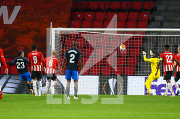 2020-10-22 - Jorge Molina of Granada (23) scores 1-1 goal during the UEFA Europa League, Group Stage, Group E football match between PSV Eindhoven and Granada CF on October 22, 2020 at Philips Stadion in Eindhoven, Netherlands - Photo Perry van de Leuvert / Orange Pictures / DPPI - PSV EINDHOVEN VS GRANADA CF - UEFA EUROPA LEAGUE - SOCCER